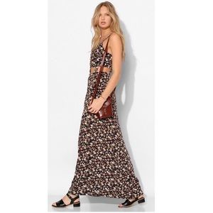 UO Floral Maxi with cutouts